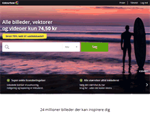 Tablet Screenshot of colourbox.dk